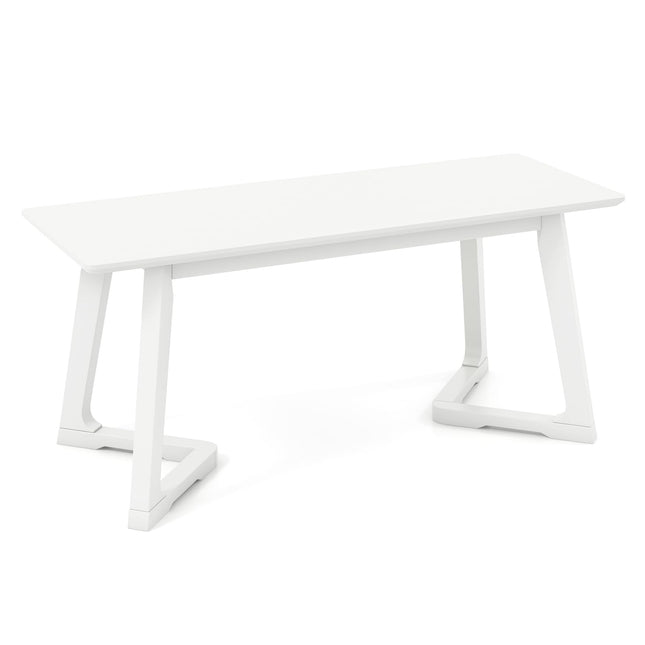 Dreamade Set of 1/2 Entryway Bench, 42” Long Dining Bench with Rubber Wood Triangular Legs