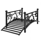 Dreamade 3.3 FT Garden Metal Bridge with Dual Patterned Side Rails