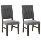 Dreamade Dining Chairs Set of 2/4 Mid-Century Velvet Fabric Upholstered Chairs with Rubber Wood Legs Thick Padded Seat