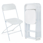 Dreamade Folding Chair with Plastic Seat & Back, Heavy-Duty Metal Frame