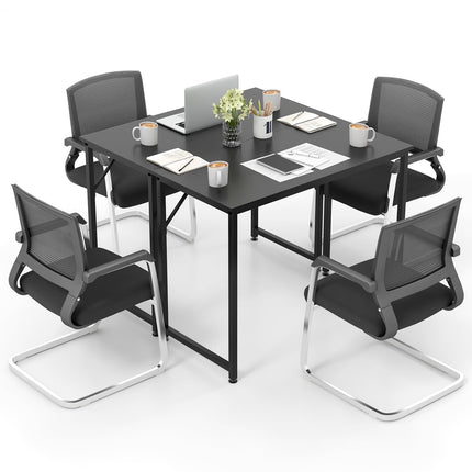 Dreamade 6.5 FT Small Conference Table, 2 PCS 40" x 19.5" Rectangular Meeting Table with Heavy-Duty Metal Frame