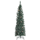 Dreamade Artificial Pencil Christmas Tree, Snow Flocked Slim Xmas Tree - DreamadeUS