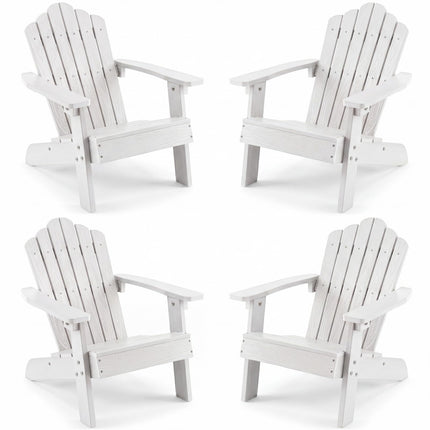 Dreamade Kids Adirondack Chair, All-Weather HIPS Children's Outdoor Chair with Tilted High Backrest