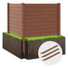 Dreamade Air Conditioner Fence 2/4 Panels - 48''W x 36''H Outdoor Privacy Screen Trash Can Enclosure with 3 Stakes