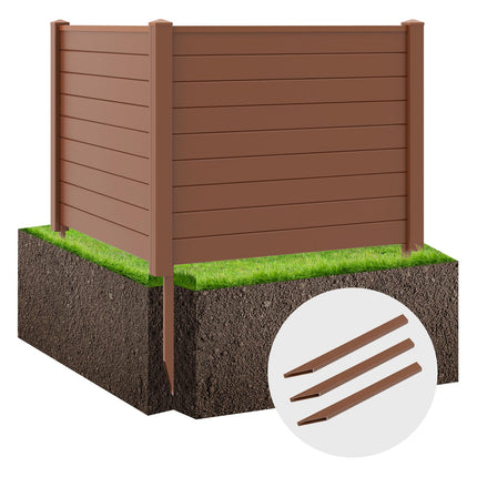 Dreamade Air Conditioner Fence 2/4 Panels - 48''W x 36''H Outdoor Privacy Screen Trash Can Enclosure with 3 Stakes