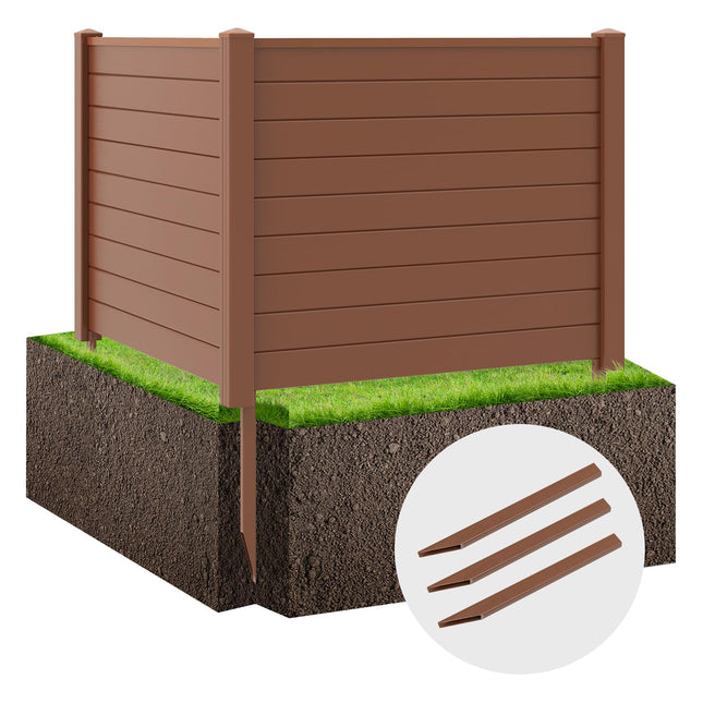 Dreamade Air Conditioner Fence 2/4 Panels - 48''W x 36''H Outdoor Privacy Screen Trash Can Enclosure with 3 Stakes