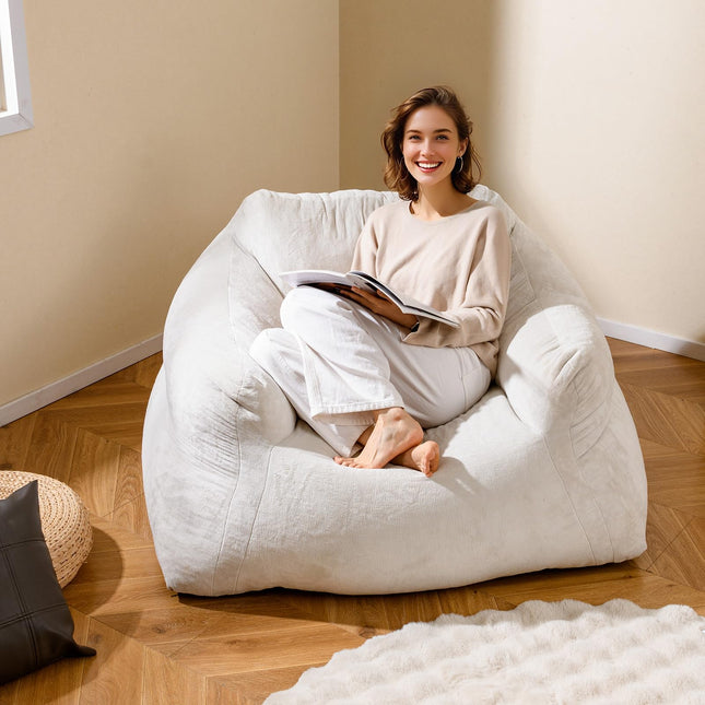 Dreamade Bean Bag Chair for Adults Teens Plush Lazy Sofa with Ultra-Soft Velvet Cover & Non-Slip Bottom