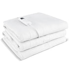 Dreamade Heated Mattress Pad, 9 Heat Setting, 9-Hour Auto Off, Overheat Protection, White, Twin Size, 76” x 39”