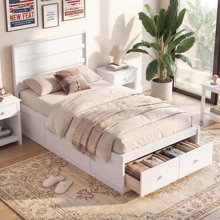 Dreamade Bed Frame with Storage Drawers