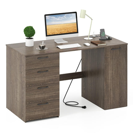 Dreamade Computer Desk with Drawers 53 Inch