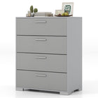 Dreamade Storage Cabinet with 4 Drawers, Metal Legs & Handles, Anti-Toppling Devices, Tall Cabinet
