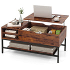 Dreamade Lift Top Coffee Table, Coffee Table with Storage Shelf and Hidden Compartment
