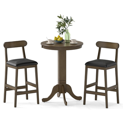 Dreamade 3 Pieces Wood Bar Table Set for 2