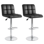 Dreamade Swivel Bar Stools Set of 2/4, Upholstered Counter Height Bar Chairs with Back