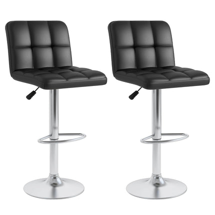 Dreamade Swivel Bar Stools Set of 2/4, Upholstered Counter Height Bar Chairs with Back