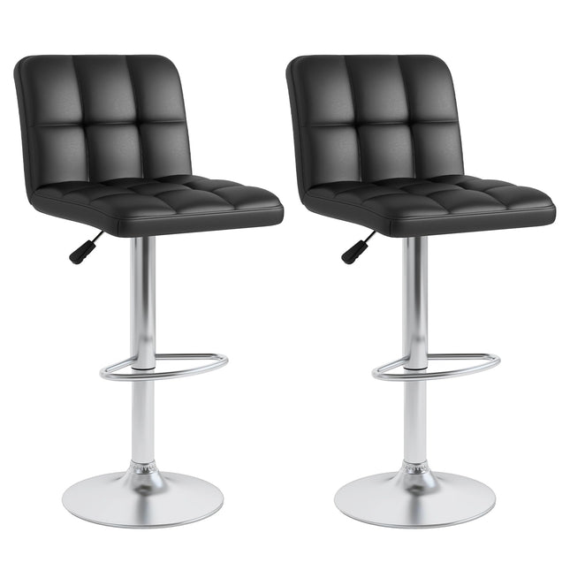 Dreamade Swivel Bar Stools Set of 2/4, Upholstered Counter Height Bar Chairs with Back