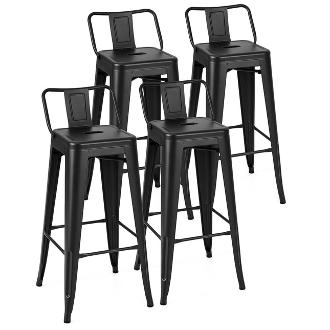 Dreamade Metal Bar Stools Set of 4 for Kitchen Island