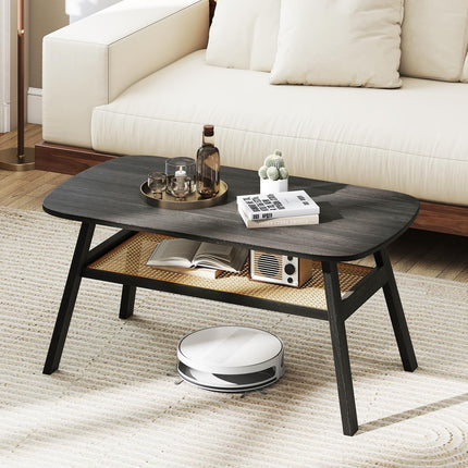 Dreamade Rattan Coffee Table for Living Room