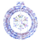 Dreamade 33” Lighted Ornament with Snowflake, Pre-Lit Christmas Wreath with 128 Cold White LED Lights