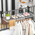 Dreamade Aluminum Hanging Laundry Rack with Adjustable and Foldable Brackets (37