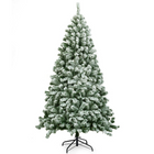 Dreamade Snow Flocked Christmas Tree, Artificial Hinged Pine Tree - DreamadeUS
