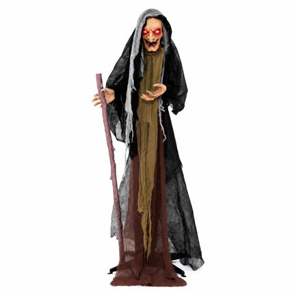 DREAMADE 5 FT Halloween Animatronic Witch Standing Witch