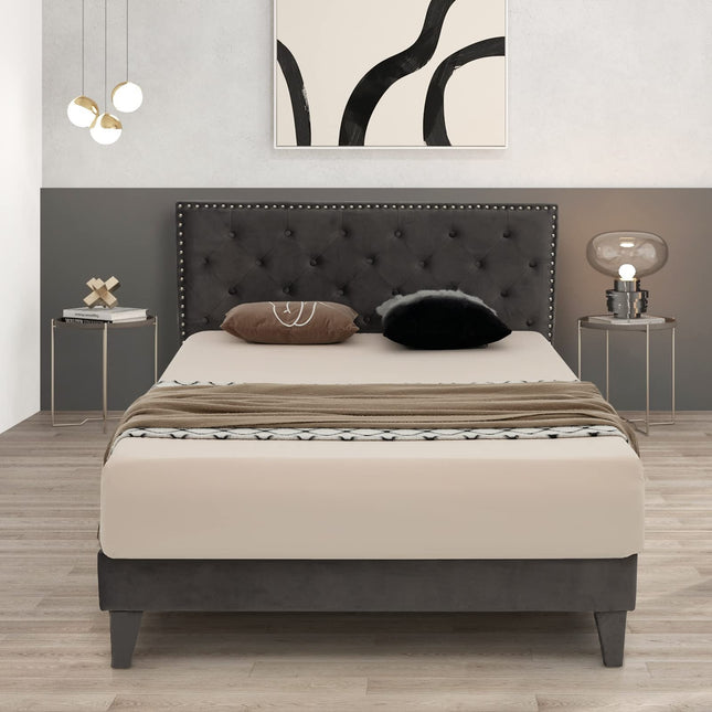 Dreamade Upholstered Full Size Bed Frame