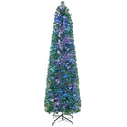 Dreamade 6ft / 7ft / 8ft Fiber Optic Pencil Christmas Tree Xmas Full Tree for Home Office Holiday Decor
