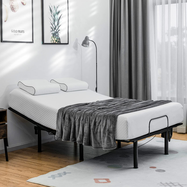 Dreamade Adjustable Bed Base w/ Wireless Remote Control, Electric Bed Frame