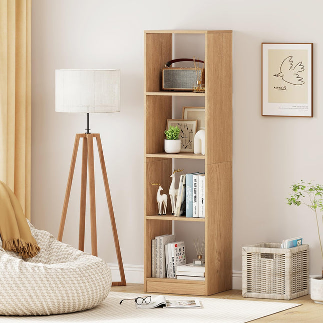 Dreamade 56" Tall 4 Cube Bookcase for Small Place