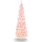 Dreamade 7ft Pre-Lit Pencil Christmas Tree, Snow Flocked Artificial Slim Tree with 800 Branch Tips - DreamadeUS