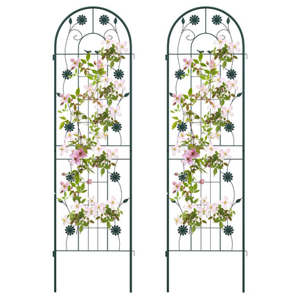 Dreamade Garden Trellis, Tall Galvanized Steel Trellis for Climbing Plants