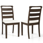 Dreamade Wooden Dining Chairs Set of 2/4, Upholstered Kitchen Chairs w/Rubber Wood Frame, Padded Seat