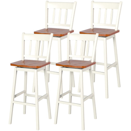 30.5 Inch Rubber Wood Bar Chairs - Dreamade
