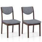 Dreamade Wood Dining Chair, Wooden Kitchen Chairs with Rubber Wood Frame