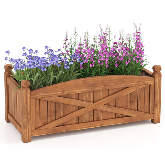 Dreamade Rectangular Garden Bed for Vegetables Flower Herb Fruit