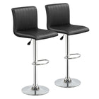 Dreamade Modern Faux Leather Counter Height Barstools Set of 2/4 with Back and Footrest