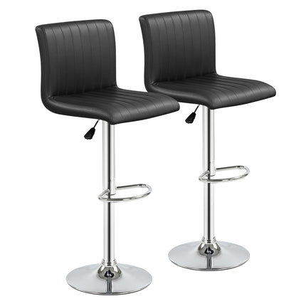 Dreamade Modern Faux Leather Counter Height Barstools Set of 2/4 with Back and Footrest