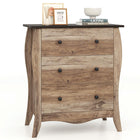 Dreamade Storage Cabinet with Foldable & Detachable Fabric Drawers, Anti-Tipping Kit, 26.5” x 15” x 30” Farmhouse Floor Cabinet