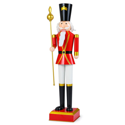 Dreamade 4' Christmas Nutcracker w/High Hat Beautiful Scepter Uniform & Boots