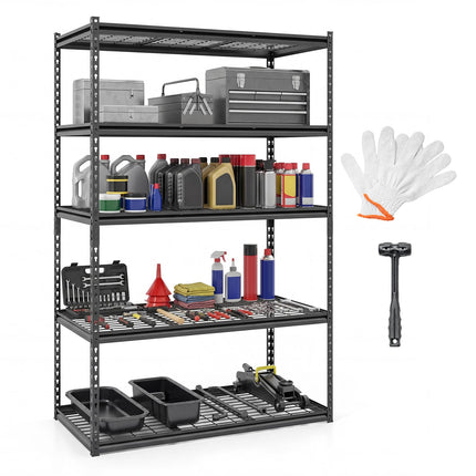 Dreamade 5-Tier Metal Storage Shelves(1/2/3/4,48" L x 24" W x 72" H)