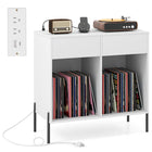 Dreamade Large Record Player Stand with Charging Station