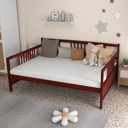 Dreamade Full Size Daybed, Wooden Daybed Sofa Bed Frame with Wood Slat Support for Kids Teens (Full)