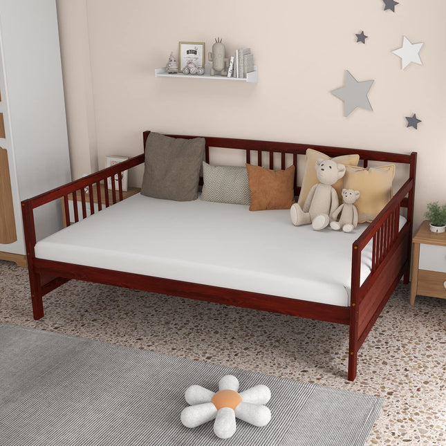Dreamade Full Size Daybed, Wooden Daybed Sofa Bed Frame with Wood Slat Support for Kids Teens (Full)