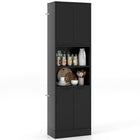 Dreamade Kitchen Pantry Cabinet, 75” Tall Freestanding Cupboard with Doors & Shelves