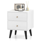 Dreamade Night Stand with 2 Drawers Mid Century Modern Bedside Table