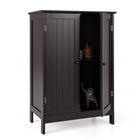 Dreamade Storage Cabinet with Doors and Shelves - Freestanding Storage Organizer with Anti-Tipping Device