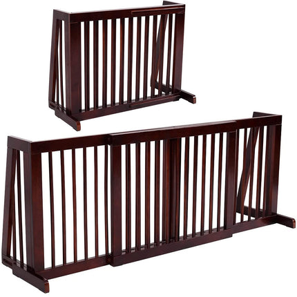 Adjustable Freestanding Pet Gate Step Over Fence - Dreamade