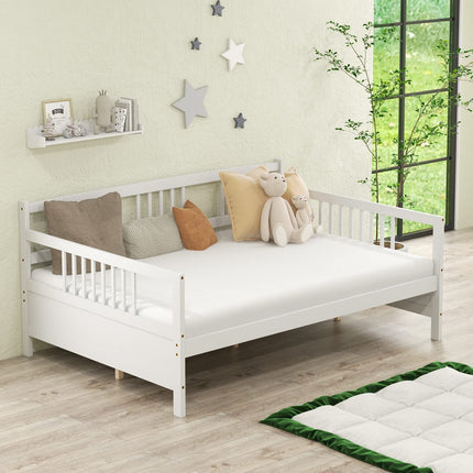 Dreamade Full Size Daybed, Wooden Daybed Sofa Bed Frame with Wood Slat Support for Kids Teens (Full)