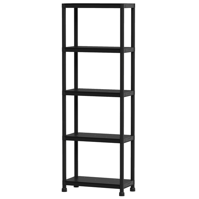 Dreamade 5-Tier Heavy-Duty Plastic Storage Shelves (24" x 12.5" x 69")